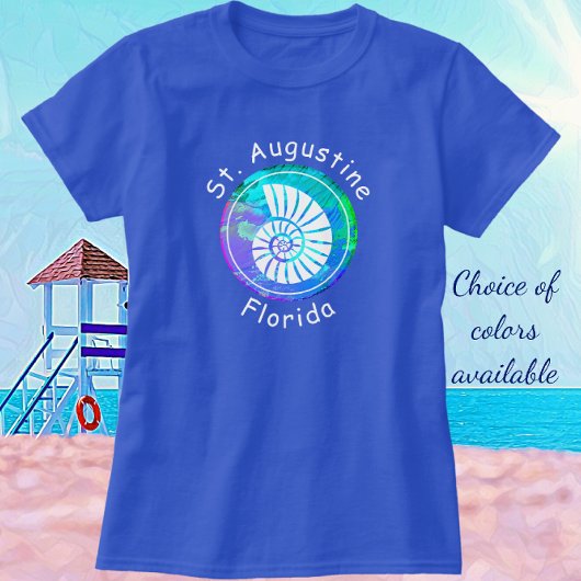 T-shirt St Augustine Florida Joli Nautilus Seashell