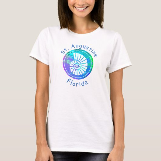T-shirt St Augustine Florida Joli Nautilus Seashell (Devant)