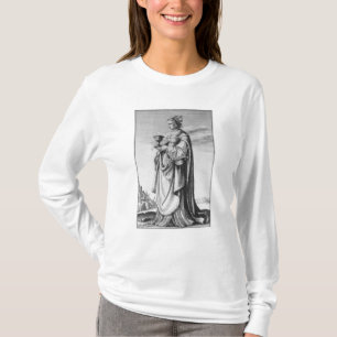 T-shirt St Barbara, gravée à l'eau-forte par Wenceslaus