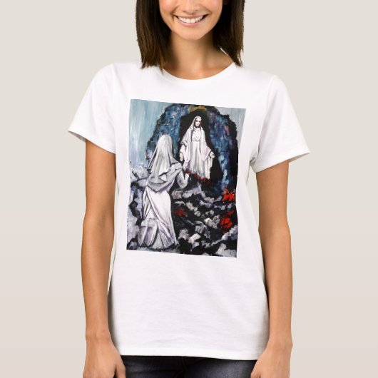 T-shirt St Bernadette à la grotte (Devant)