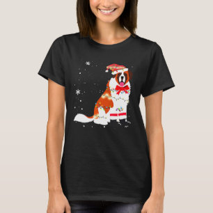 T-shirt St Bernard Chien Noël Arbre Noël Noël Maman Papa