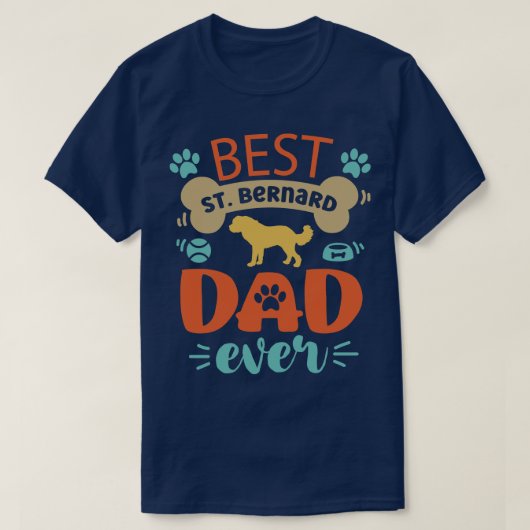 T-shirt St Bernard Chien Papa (Design devant)