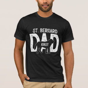 T-shirt St Bernard Chien Papa Chiot Papa