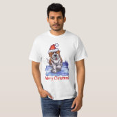 T-shirt St. Bernard Christmas (Devant entier)