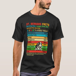 T-shirt St Bernard Faits Pourcentage Des Valeurs Quotidien