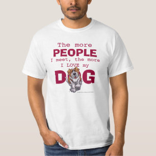 T-shirt St. Bernard Plus il y a de gens, plus le chien aim
