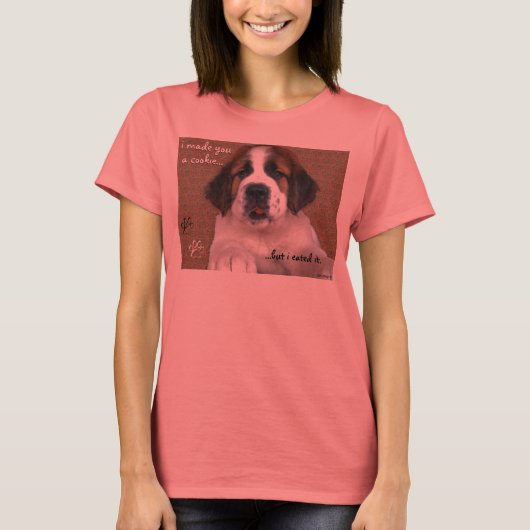 T-shirt St Bernard Puppy Cookie (Devant)
