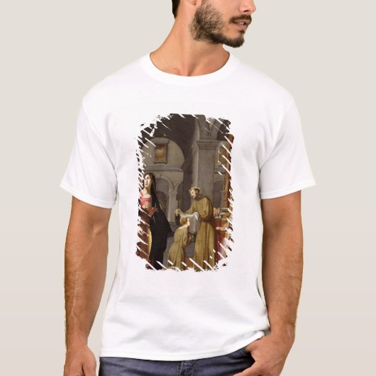 T-shirt St Clare recevant le voile de St Francis (Devant)