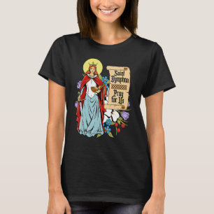 T-shirt St Dymphna Pureté Lily Patron Saint Santé mentale