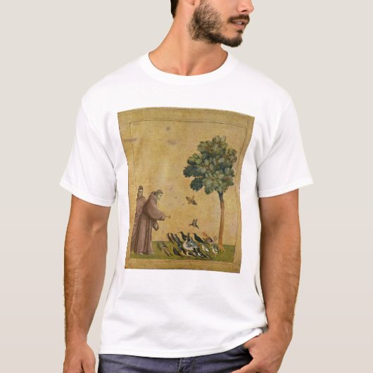 T-shirt St Francis d'Assisi prêchant aux oiseaux (Devant)
