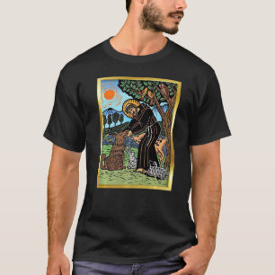 T-shirt St François d'Assise Patron des animaux Catho