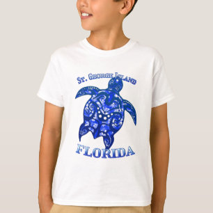 T-shirt St. George Florida Vacation Tortue tribale