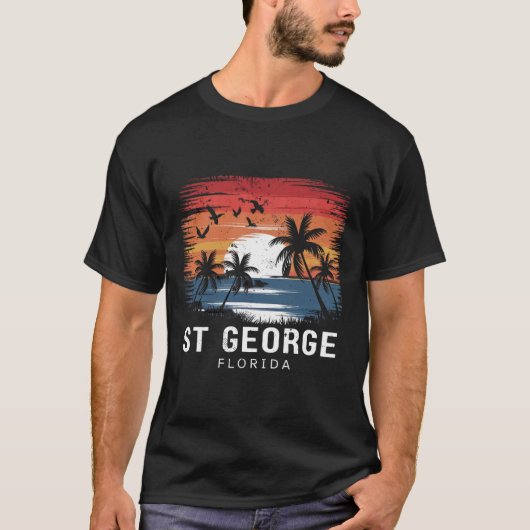 T-shirt St George Floride Surfant Surfeur (Devant)