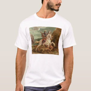 T-shirt St George massacrant le dragon, (huile sur le