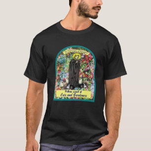 T-shirt St Gertrude De Nivelles. Saint Patron Des Chats Et