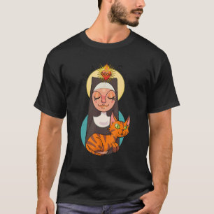 T-shirt St Gertrude Patron Saint des Chats Great Nivelles