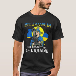 T-shirt St Javelin Le Protecteur De L'Ukraine Rétro Paix U