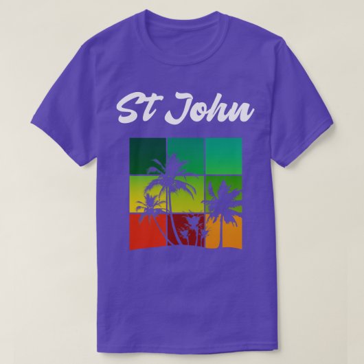 T-shirt St John Cool Iles Vierges Vacances Souvenir (Design devant)
