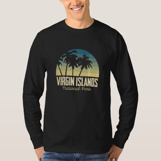 T-shirt St. John Palm trees National Park Virgin Islands S (Devant)