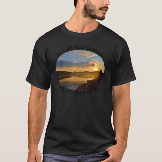 T-shirt St John River Allagash Maine Sunrise (Devant)