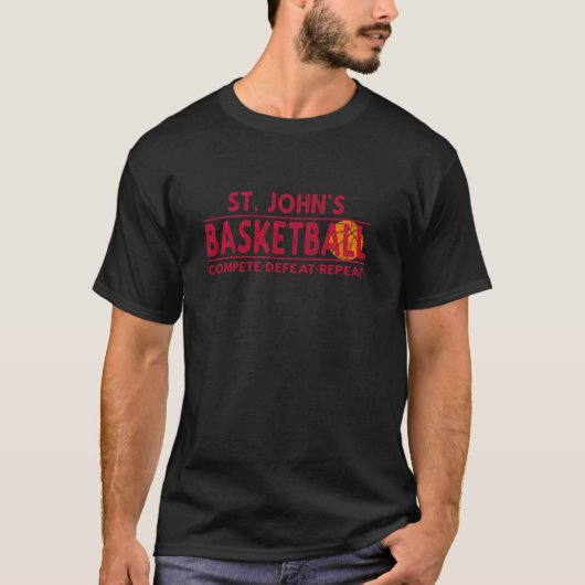 T-shirt St John's Basketball Compete Defeat Long Sl (Devant)