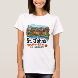 T-shirt St John's Terre-Neuve Joli Ciel