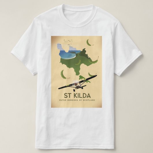 T-shirt St Kilda, Hébrides extérieures Ecosse (Design devant)