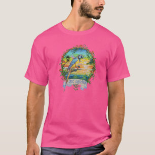 T-shirt St Kitts West Indies Vintage Tropical Parrot Vacat