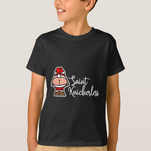 T-shirt St. Knickerless Funny Mooning Santa Claus Christma (Devant)