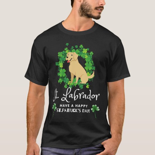 T-shirt St Labrador St Patrick's Day Chien (Devant)