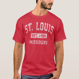 T-shirt St Louis Missouri MO Vintage Sports De établis