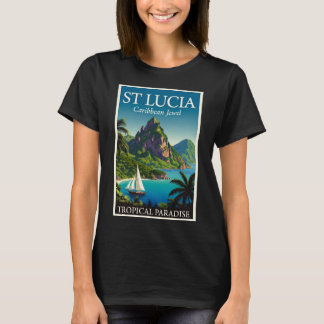 T-shirt St Lucia Caribbean Jewel