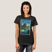 T-shirt St Lucia Caribbean Jewel  (Devant entier)