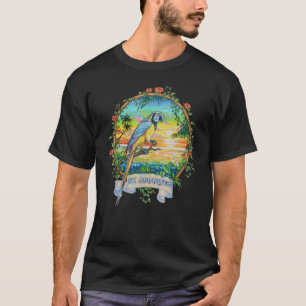 T-shirt St-Maarten Antilles tropicales vintage perroquet V