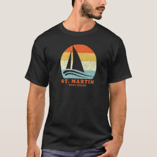 T-shirt St Martin Antilles Voilier Vintage Voilier Vac