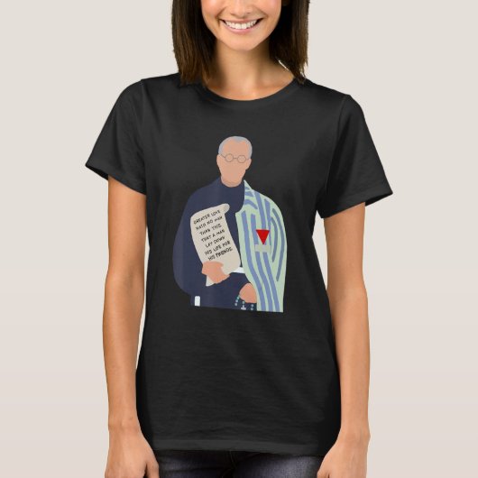 T-shirt St Maximilian Kolbe Deux Couronnes Catholique Sain (Devant)