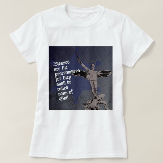 T-shirt St Michael Arkhangel - député d'étoile de shérif (Design devant)
