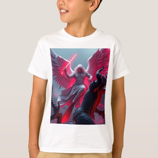 T-shirt St Michael l'archange Tee de l'enfant (Devant)