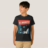 T-shirt St. Moritz Skiing - Retro St. Moritz Ski (Devant entier)
