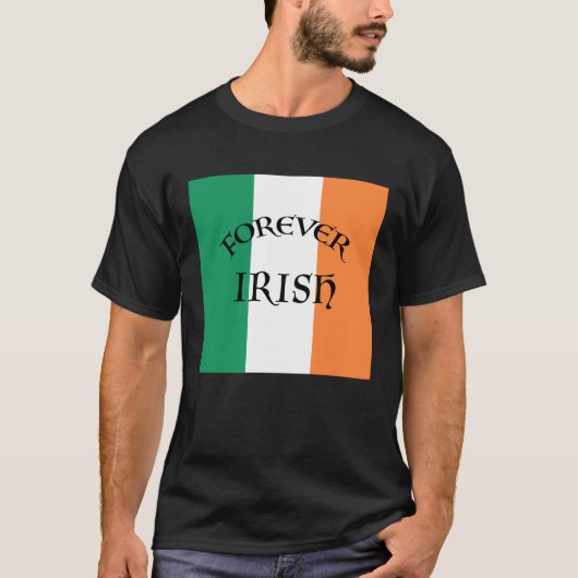 T-shirt St Paddy Day Forever Irlandais Grand Vert Blanc Or (Devant)