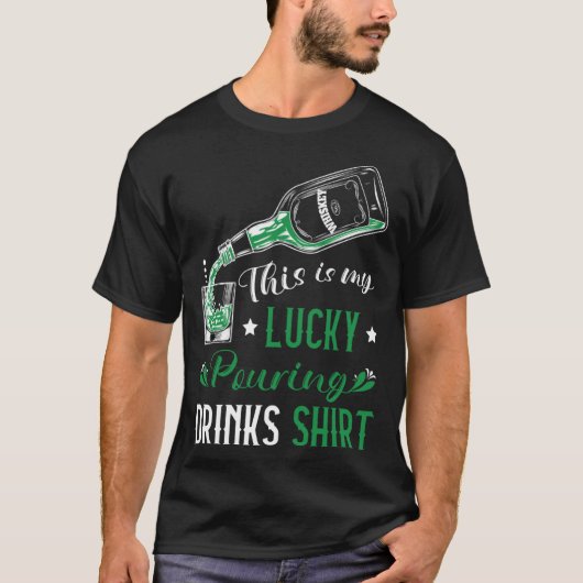 T-shirt St patrick Bartender Lucky Pourding Boissons Barte (Devant)