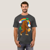 T-shirt St Patrick Bigfoot Arc-en-ciel Lucky Funny Boire (Devant entier)