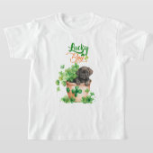 T-shirt St Patrick Black Labrador Chien chiot Chien Lucky  (Poser)