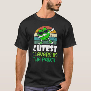 T-shirt St Patrick Day Cutest 4 Clovers De Feuille Dans Le