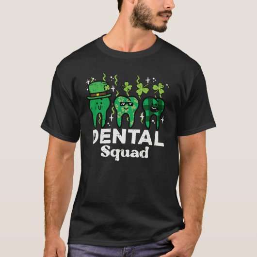 T-shirt St Patrick Day Dental Squad Saint Paddys Teeth Iri (Devant)