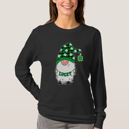 T-shirt St Patrick Day Gnome Lucky Casquette Patty Day Buf (Devant)