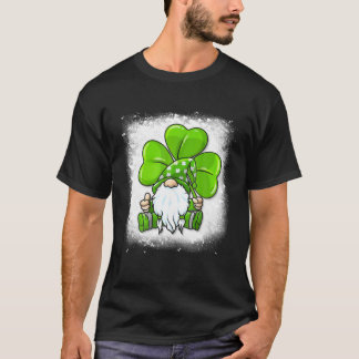 T-shirt St Patrick Day Gnomes For Women Gnome Shamrock Gif