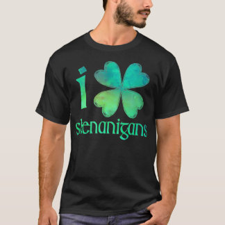 T-shirt St Patrick Day I LOVE SHENANIGANS Retro Irish