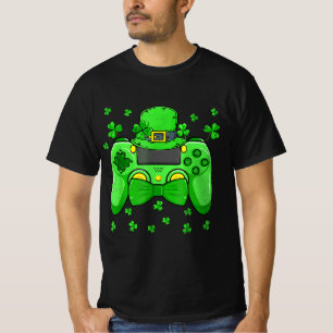 T-shirt St patrick de Cravate Bow du contrôleur de jeu vid