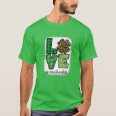 T-shirt St patrick Enseignant Messy Bun Leopard Bleached I (Devant)